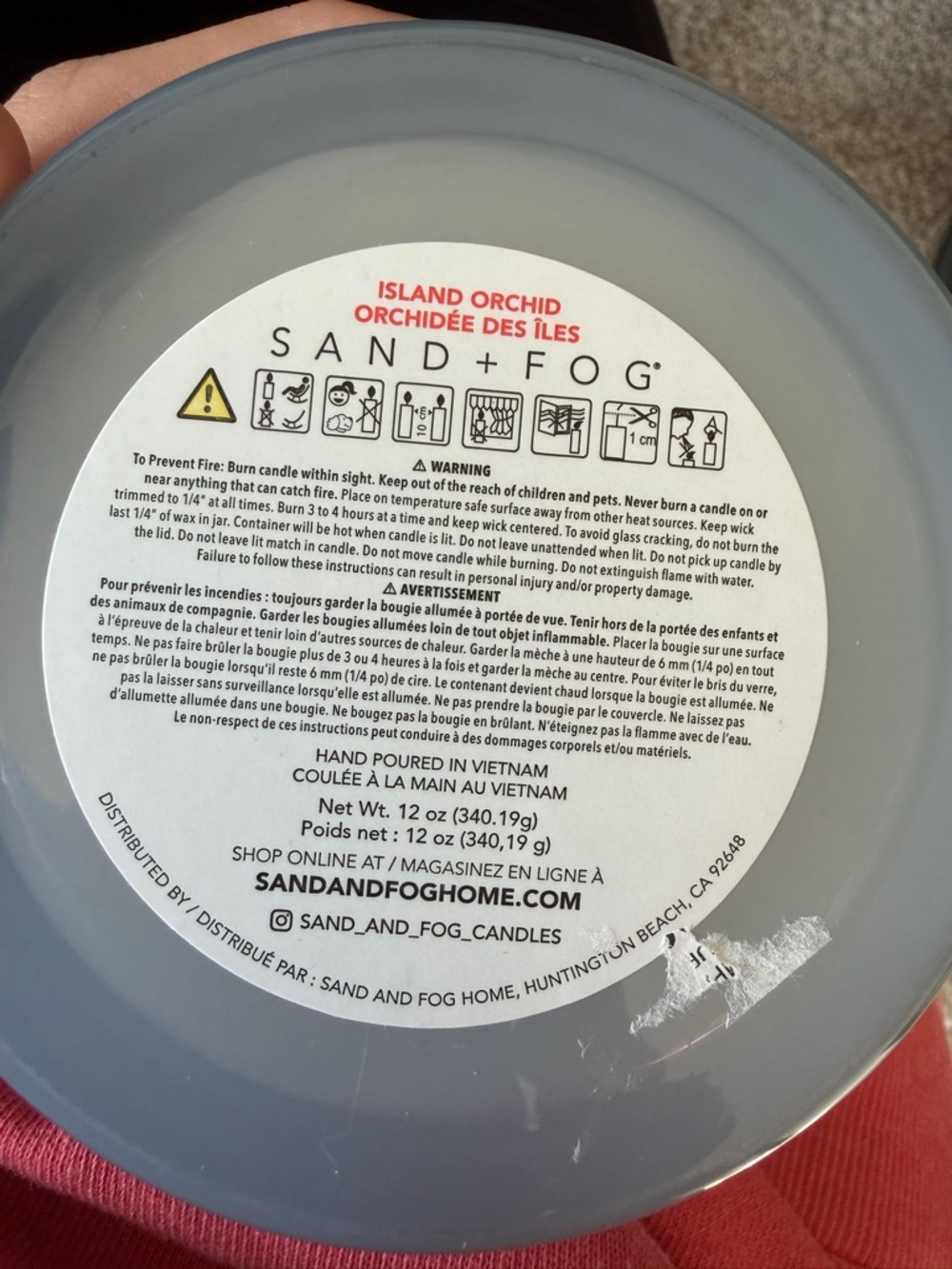 Sand + Fog Candle- Island Orchid - Picture 3 of 3